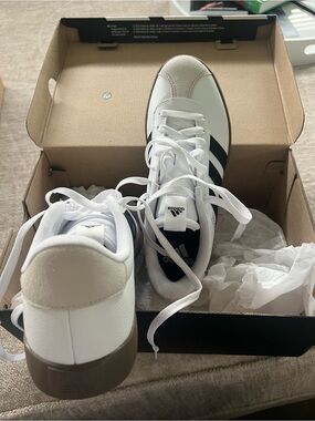Adidas VL Court 3.0 White with Black Stripes Men's Sneaker